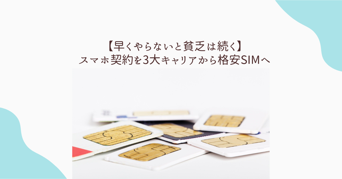 格安SIM 変更　資産形成